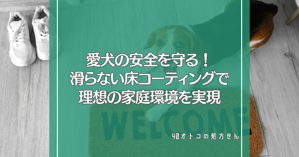 愛犬の安全を守る！滑らない床コーティングで理想の家庭環境を実現